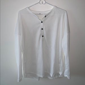 Oversized Long Sleeve Button Top